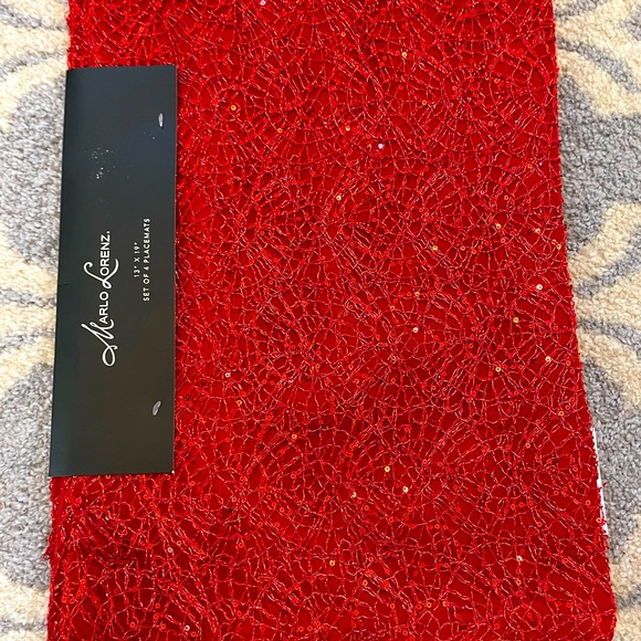 Holiday Red placemats set - Picture 2 of 10